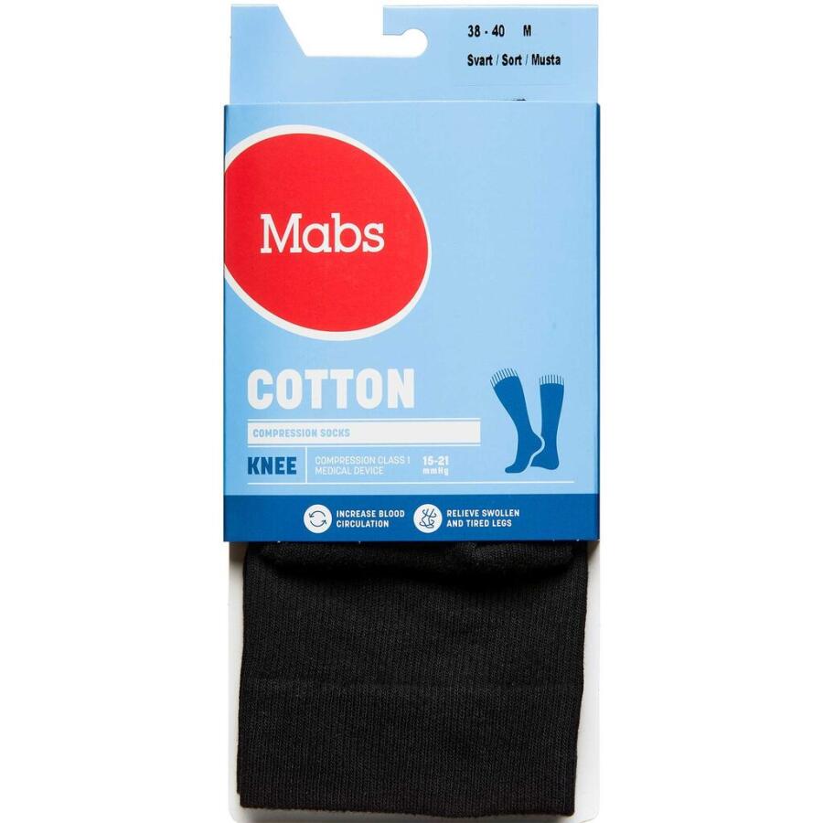 Mabs Cotton Knee Black Medium
