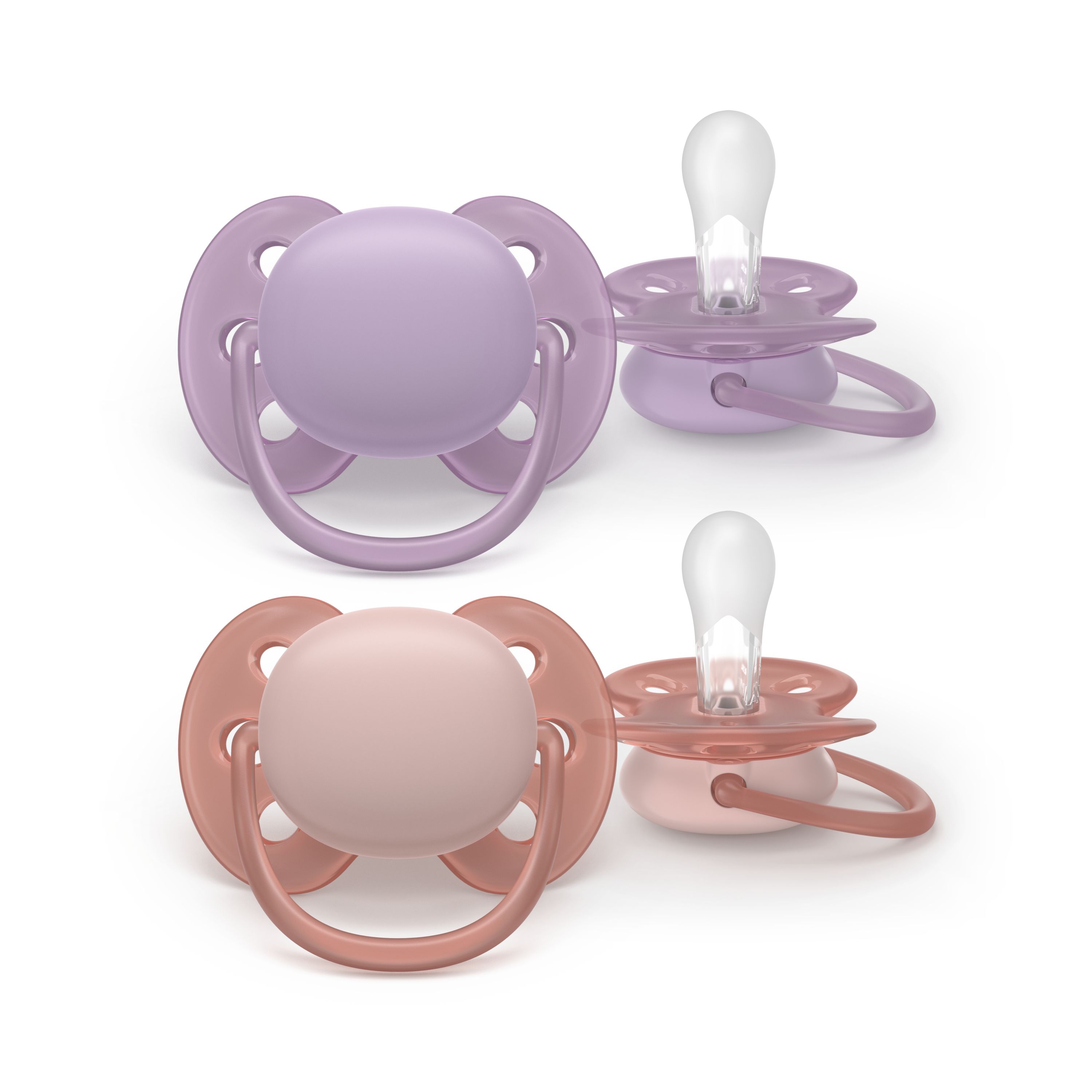 Philips Avent Pacifier ultra soft, 6-18m, lilla / rød