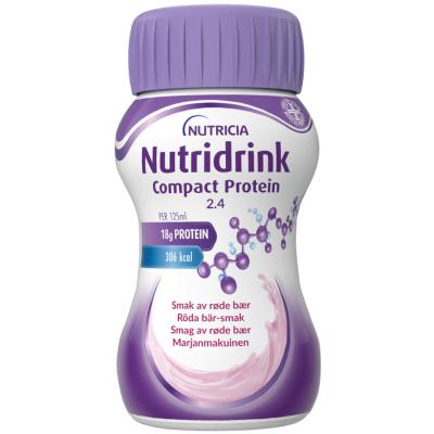 Nutridrink Compact Protein Smag af Røde Bær