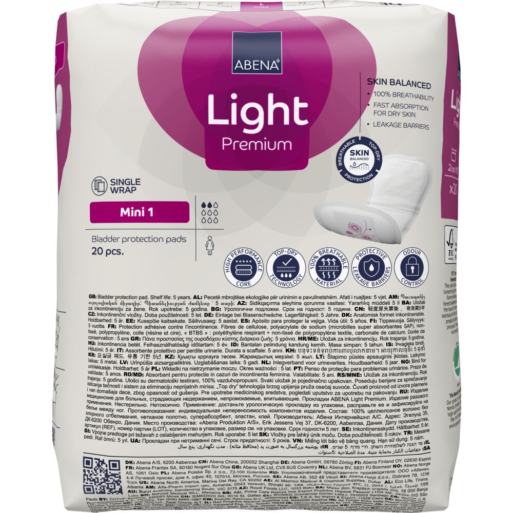Abena Light Mini 1 Premium Pink