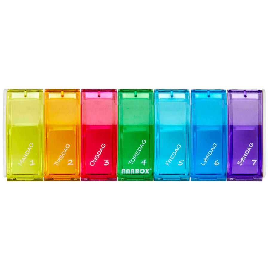 Anabox Doseringsæske 7 Dage Rainbow