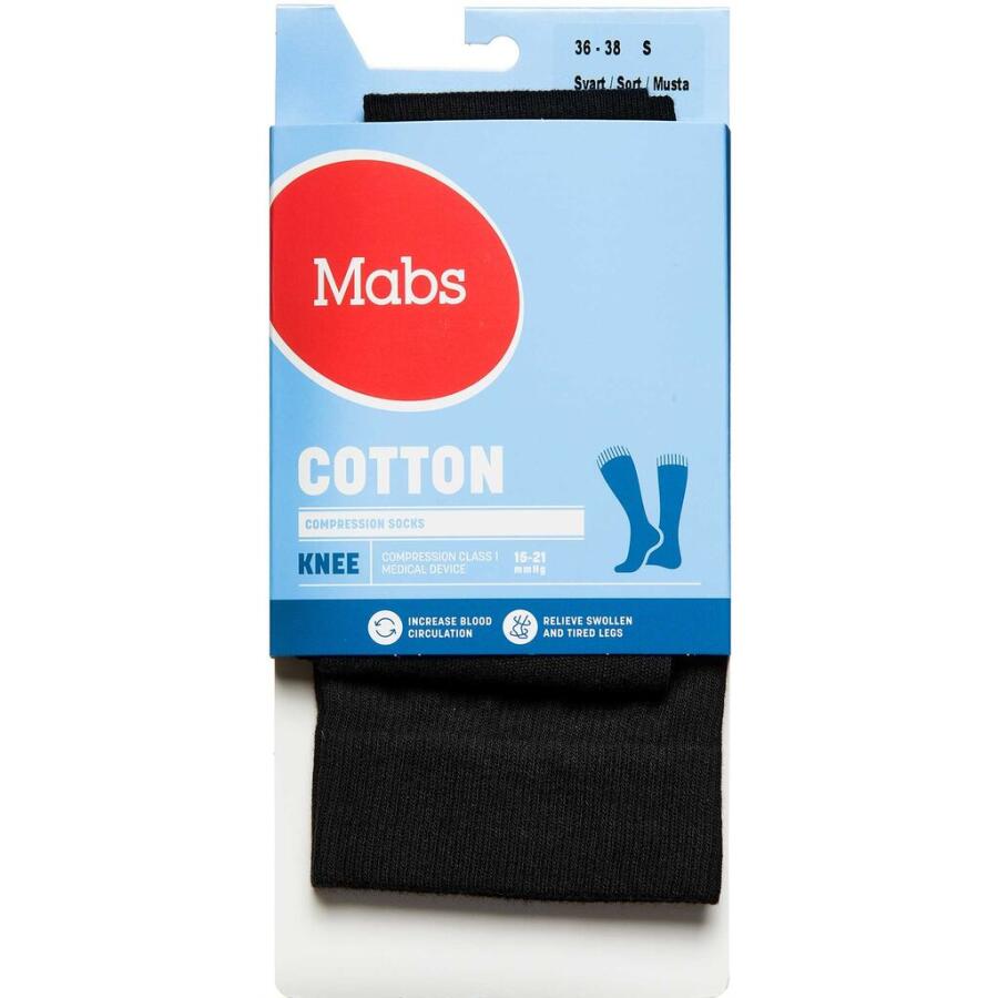 Mabs Cotton Knee Black Small