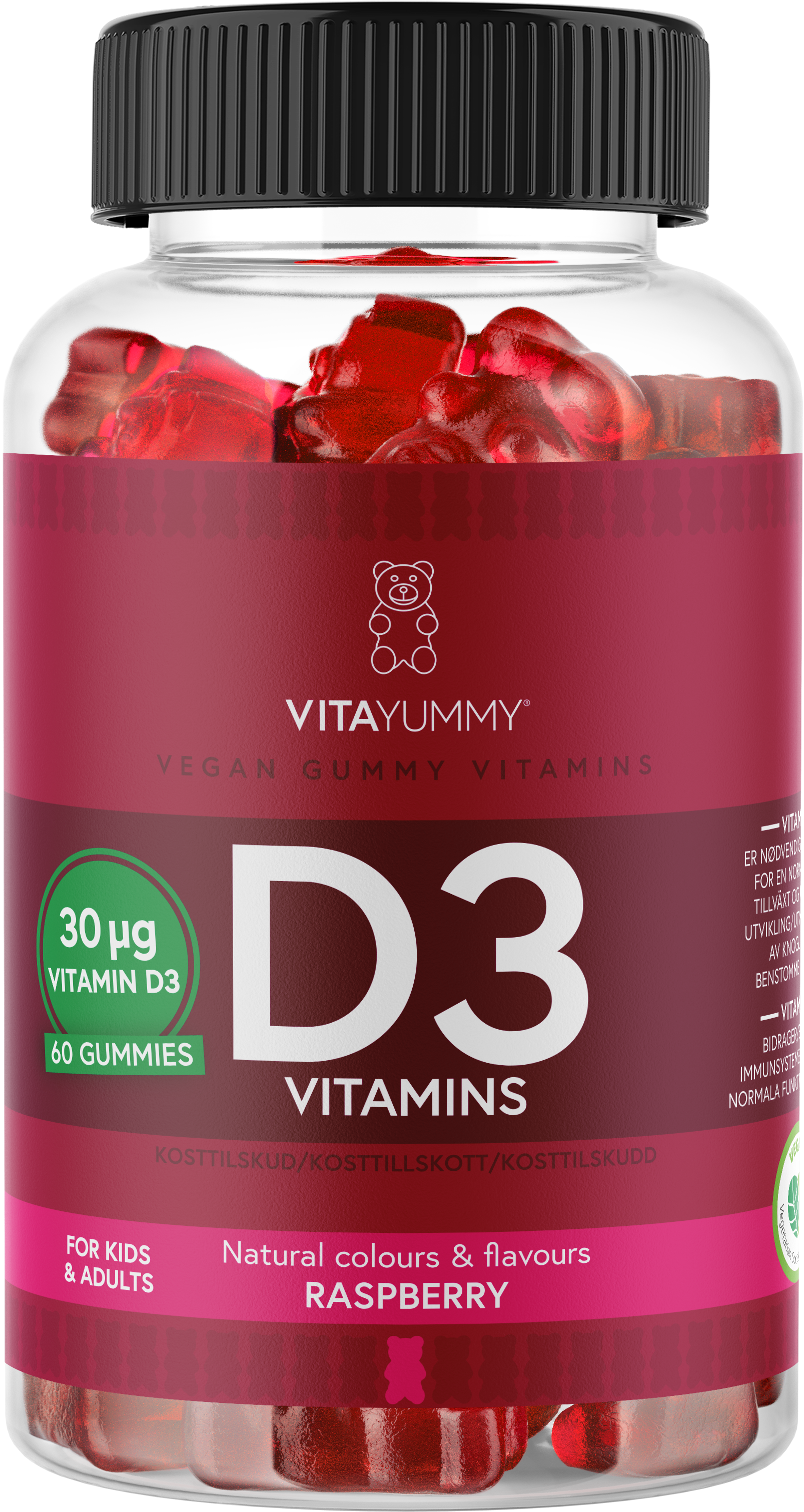 VitaYummy D3 (Raspberry) - 60 stk.