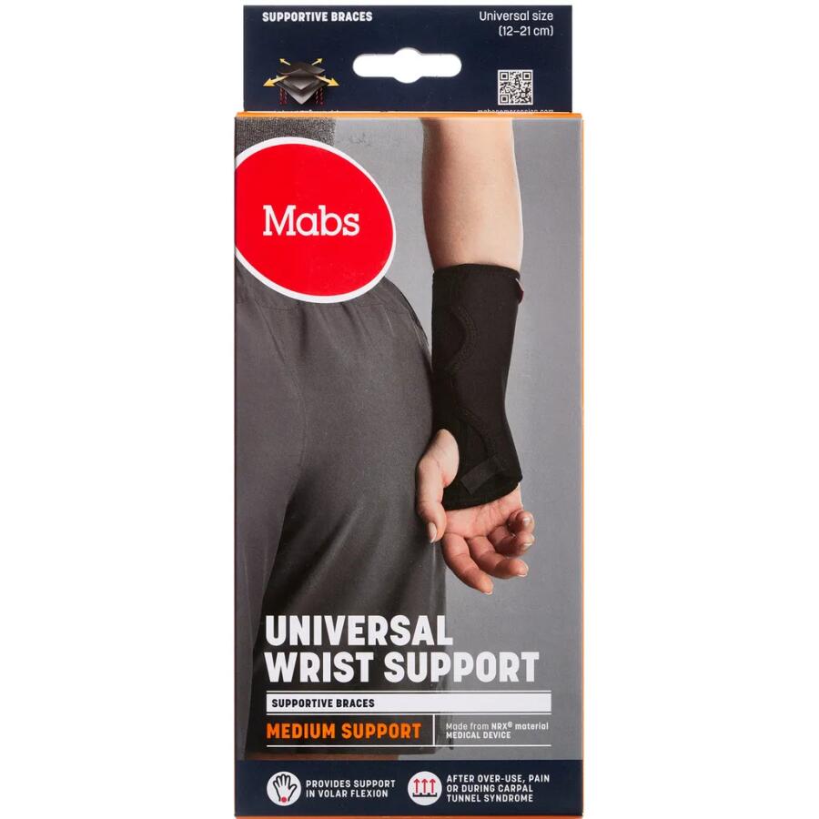Mabs Støttebandage til Håndled med Skinne One Size