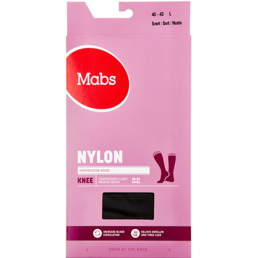 Mabs Nylon Knee Black Large