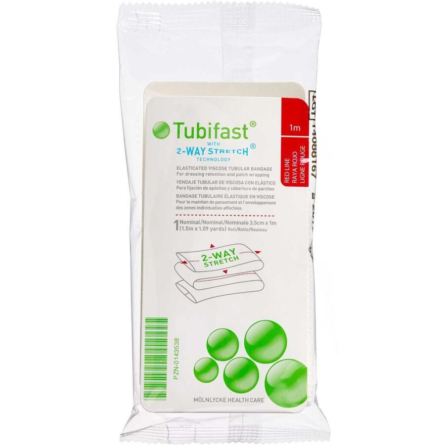 Tubifast 2-WAY Stretch Rød 3,5 cm x 1 m.