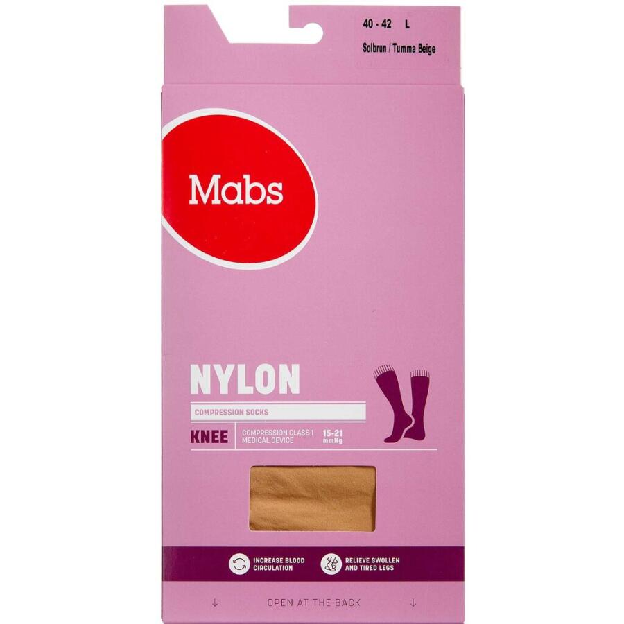 Mabs Nylon Knee Tan Large