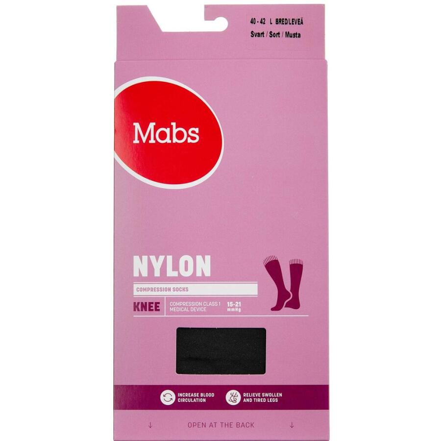 Mabs Nylon Cotton Knee Wide Black Large