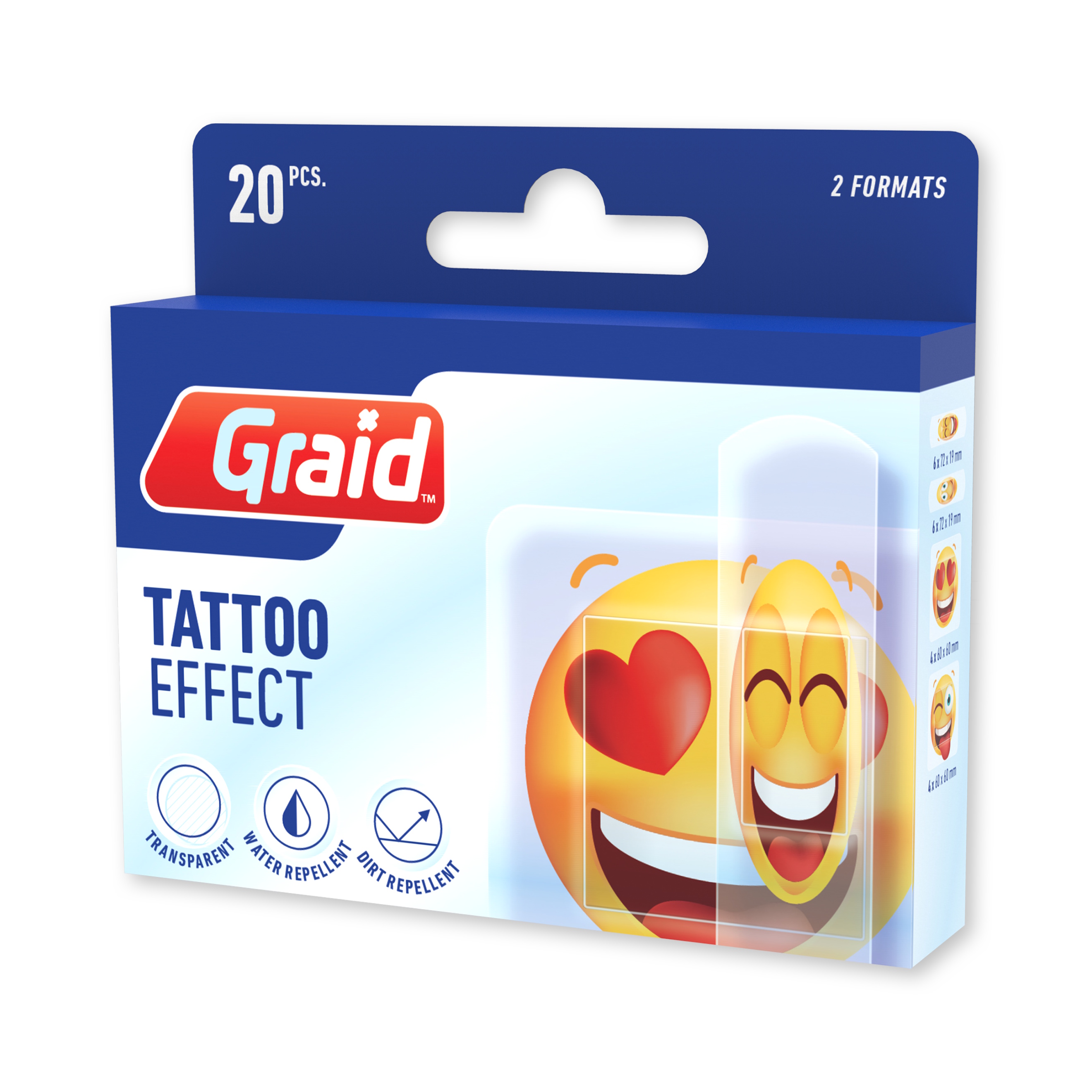 Graid Tattooeffekt Børneplaster Emoji