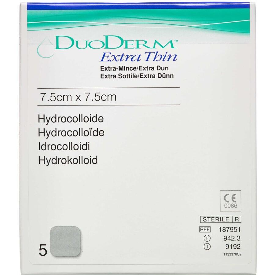 Duoderm Ekstra Tynd 7,5 x 7,5 cm