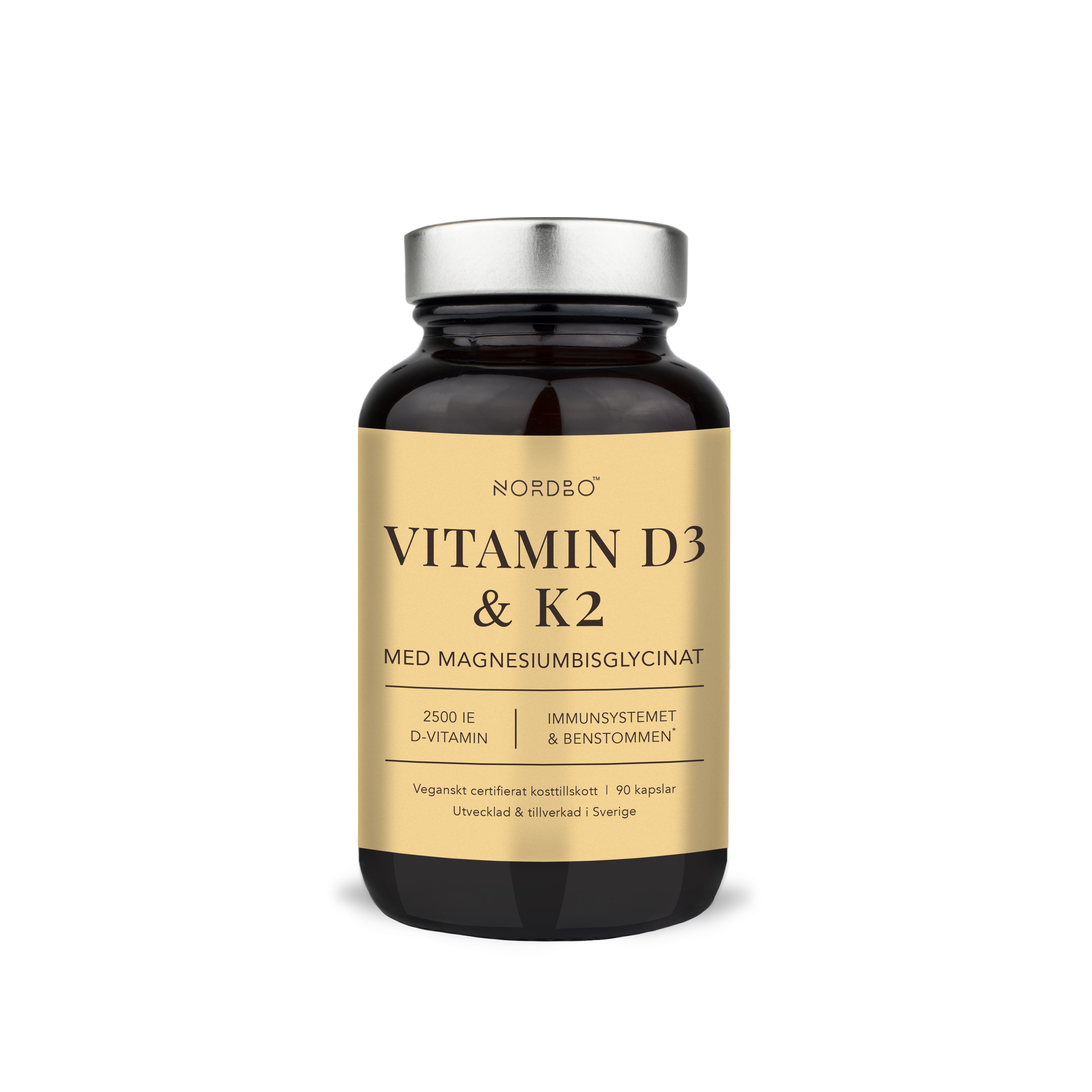 NORDBO Vegan Vitamin D3 & K2 m. Magnesium