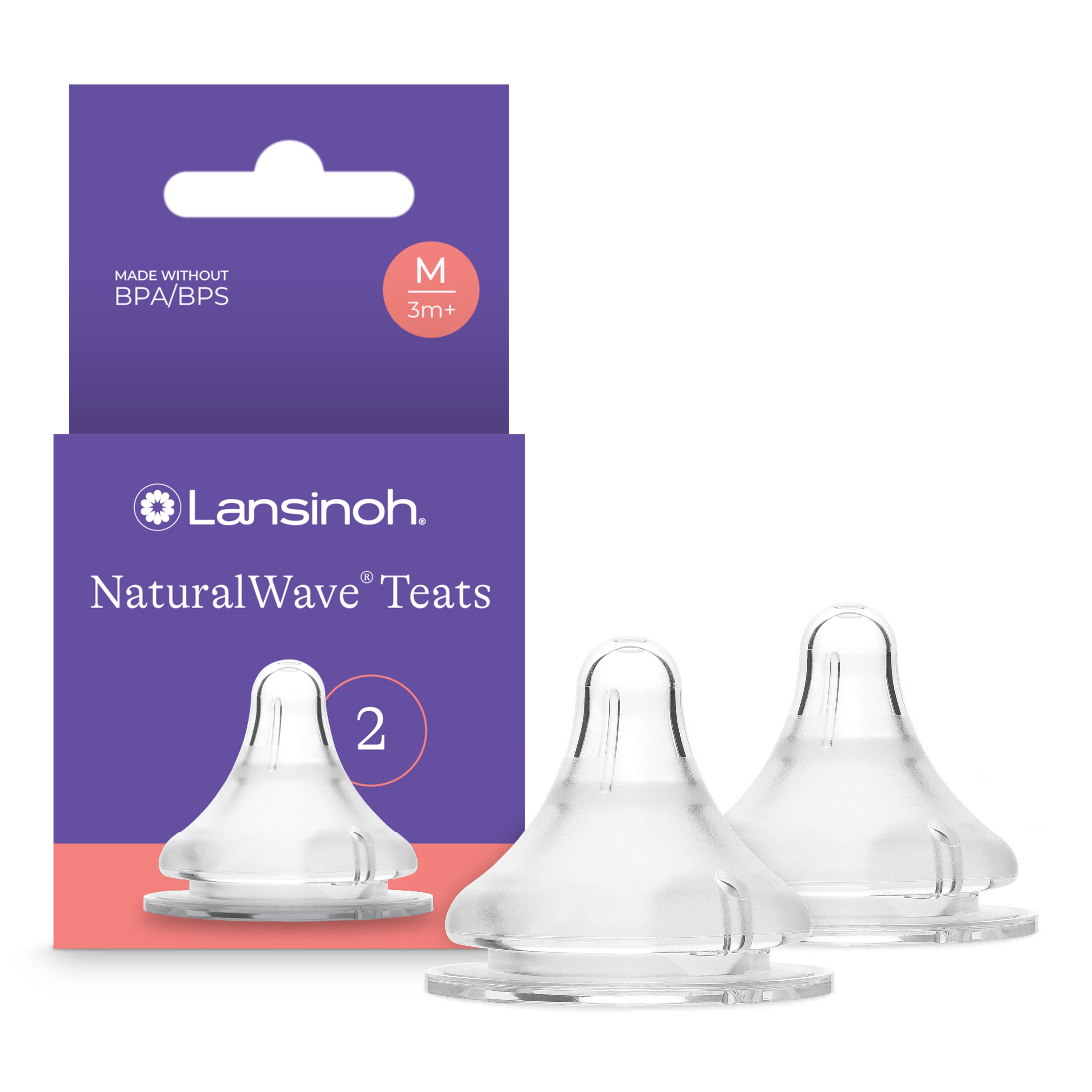 Lansinoh NaturalWave Flaskesut Medium Flow