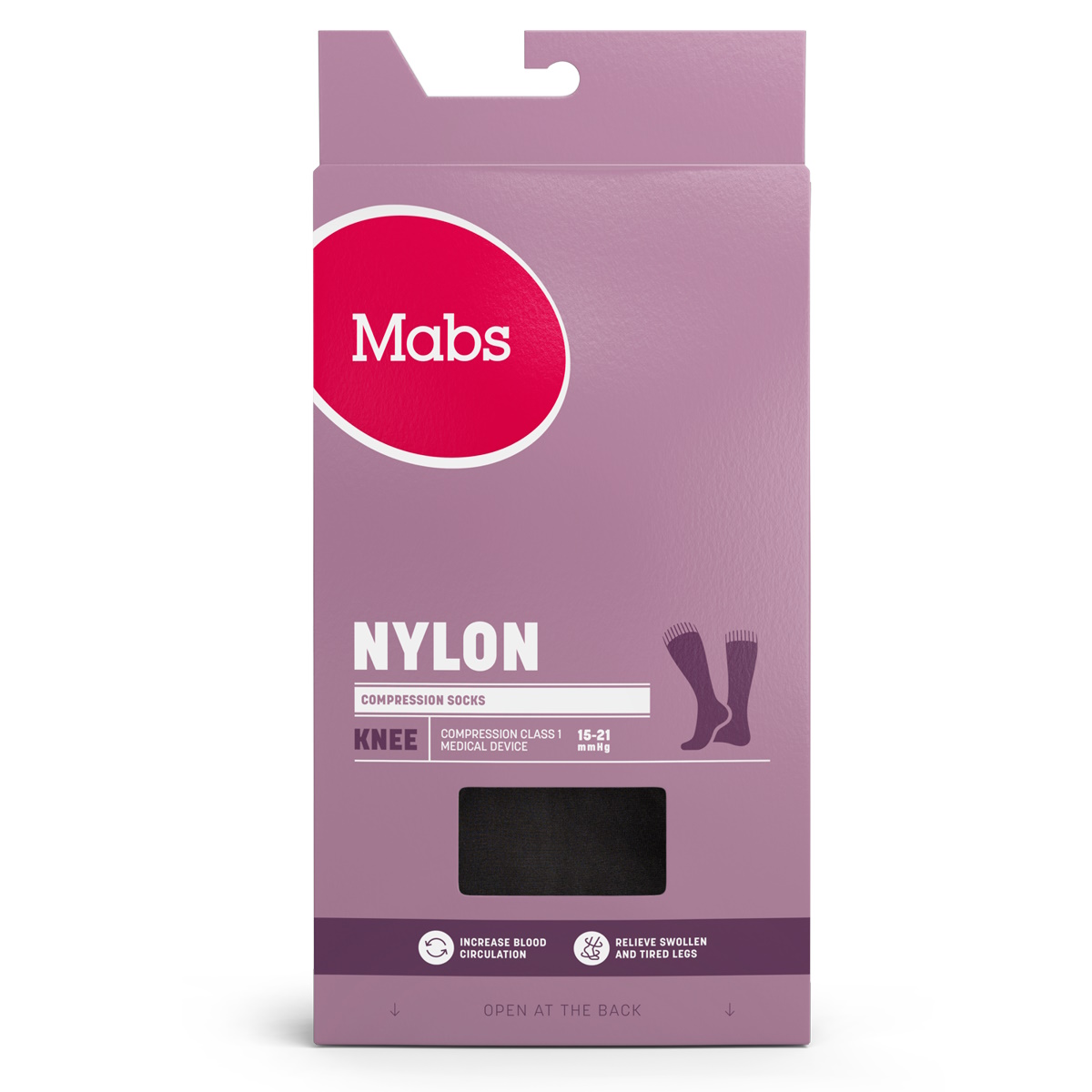 Mabs Nylon Knee Black Medium