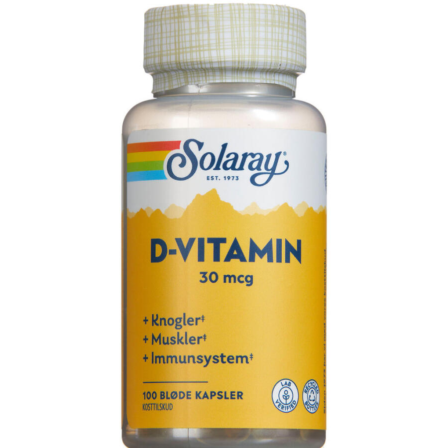 Solaray D-vitamin 30 Mikg