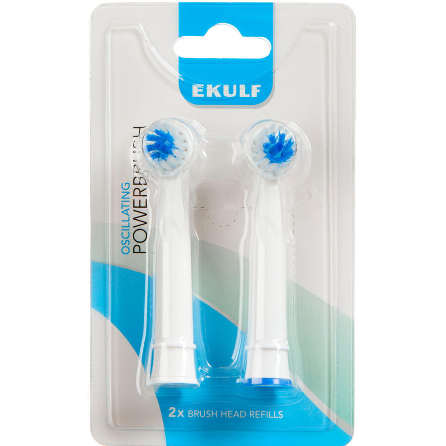 Ekulf Powerbrush Refill, Hvid
