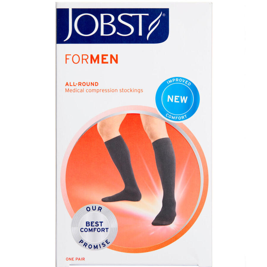 Jobst For Men Sort Kompressionsstrømpe str. L
