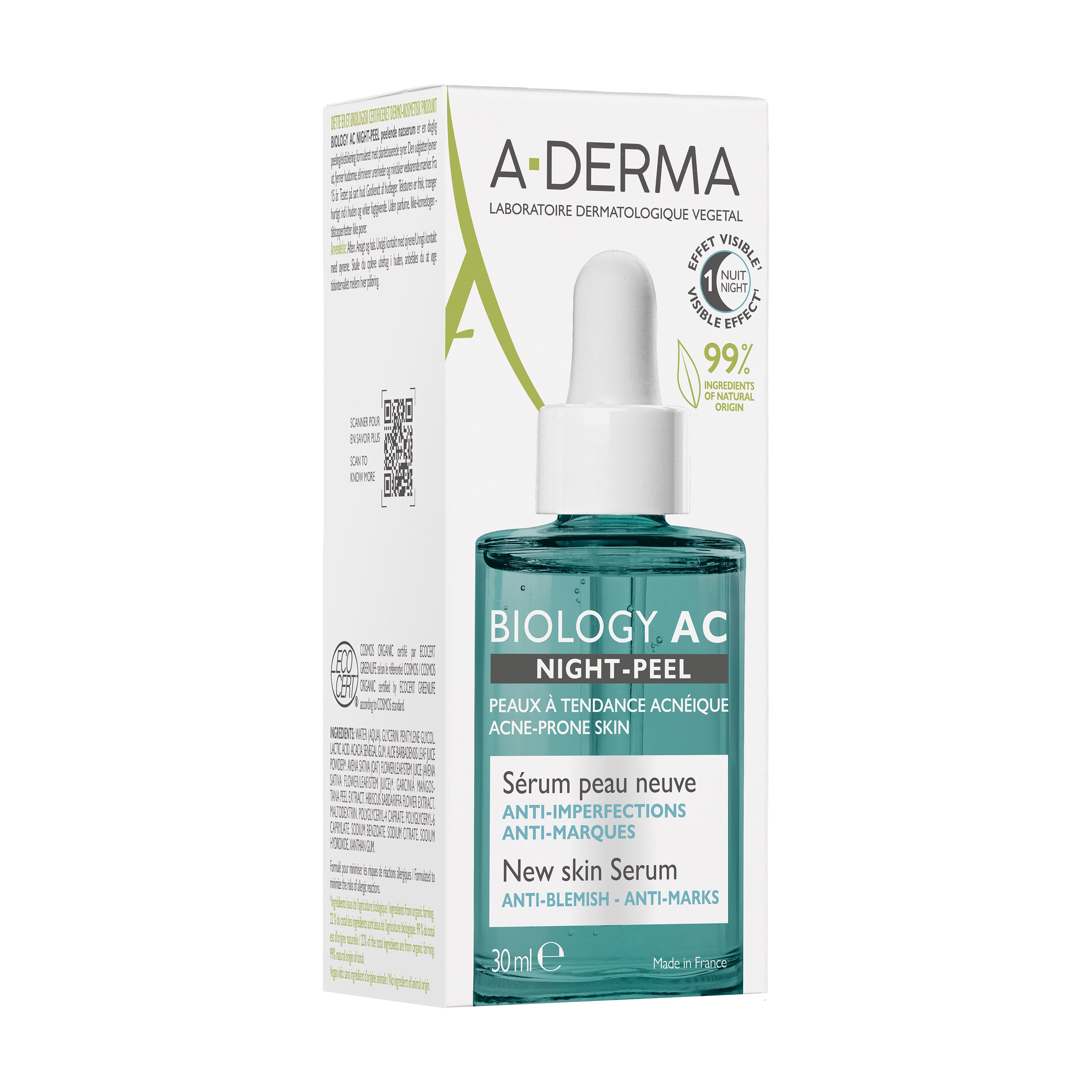 A-Derma Biology AC Night Peel Serum