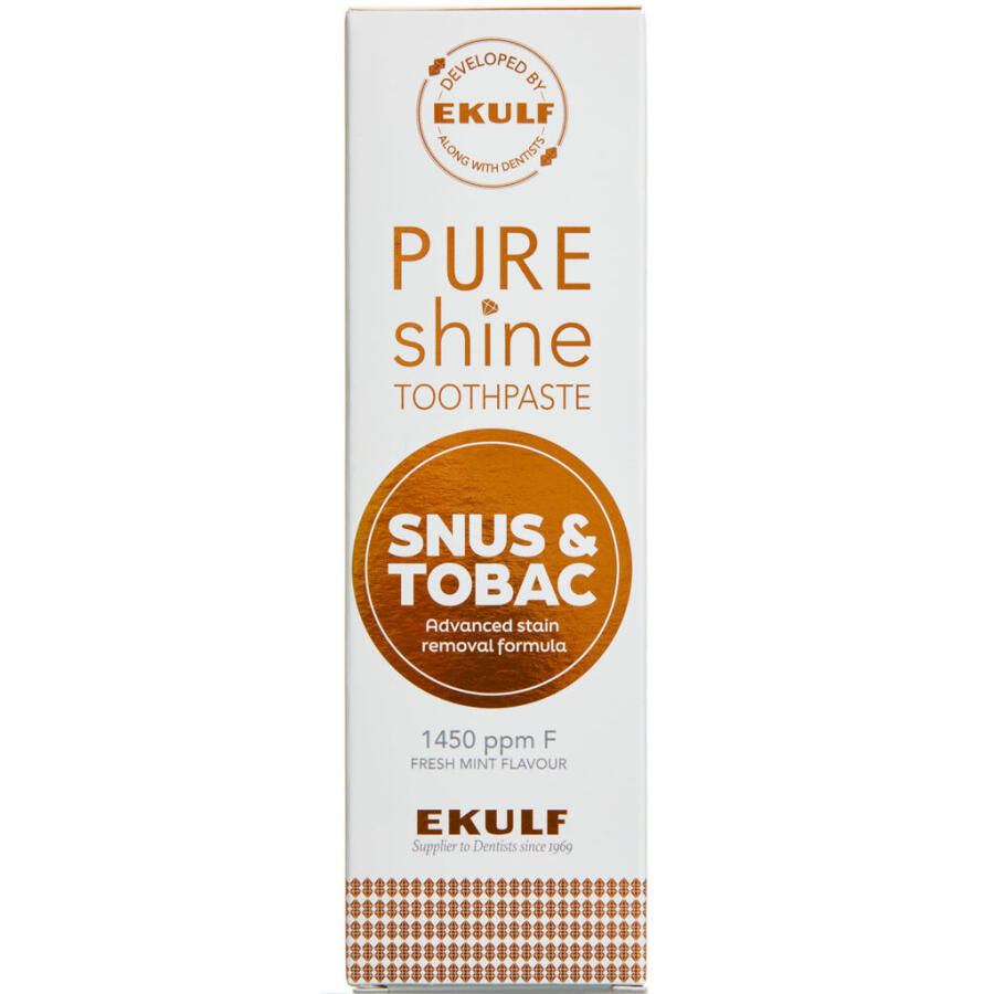 Ekulf Pure Shine Tandpasta Snus og Tobak