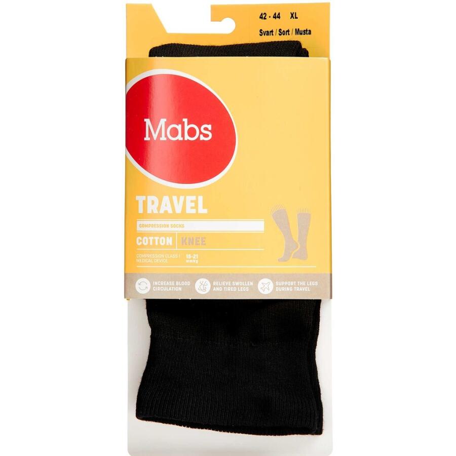 Mabs Travel Knæstrømpe Sort X-Large