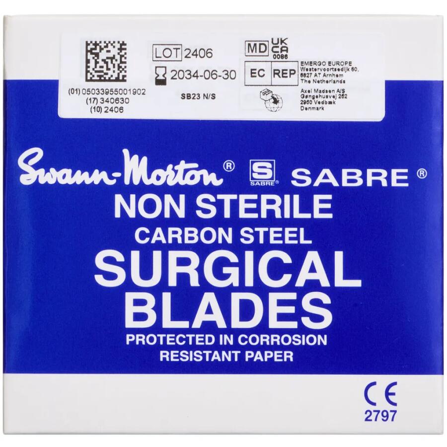 Sabre Carbon Skalpelblade B/23 H-4 usteril