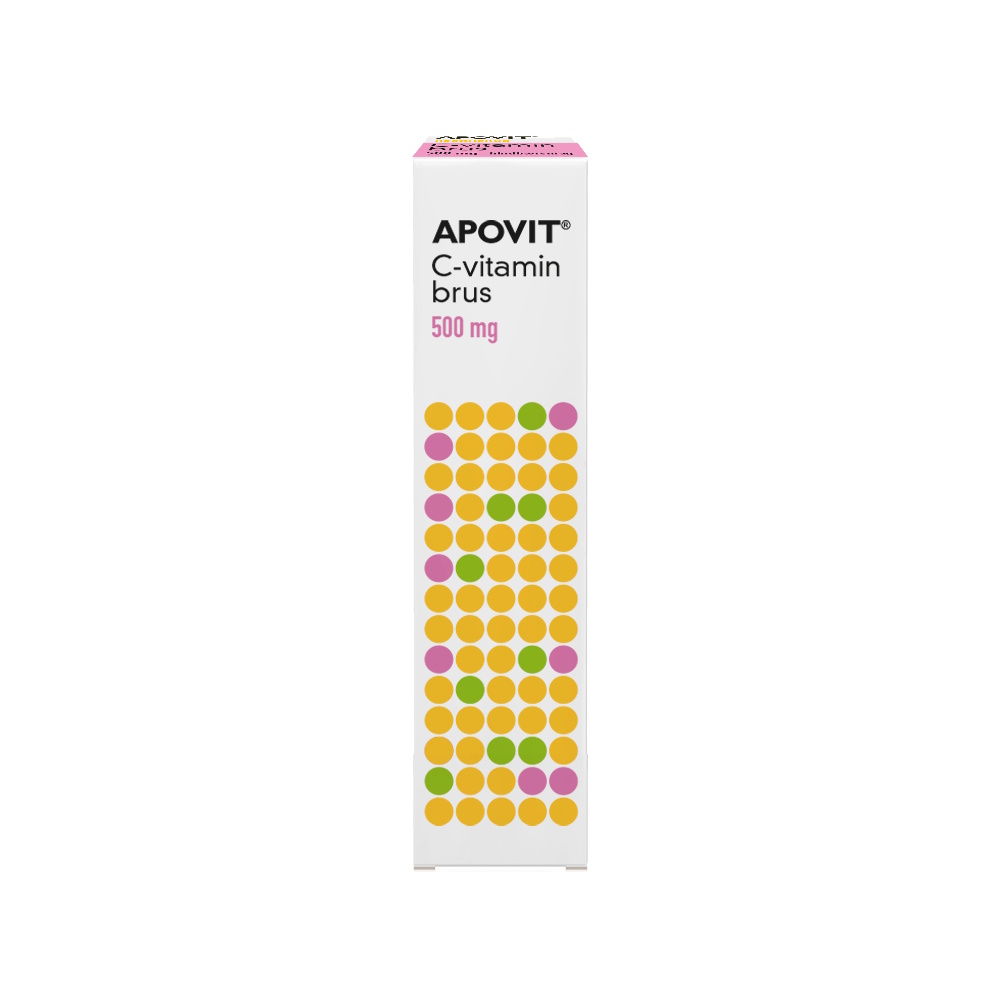 Apovit C-vitamin Stærk Brus - Hindbærsmag