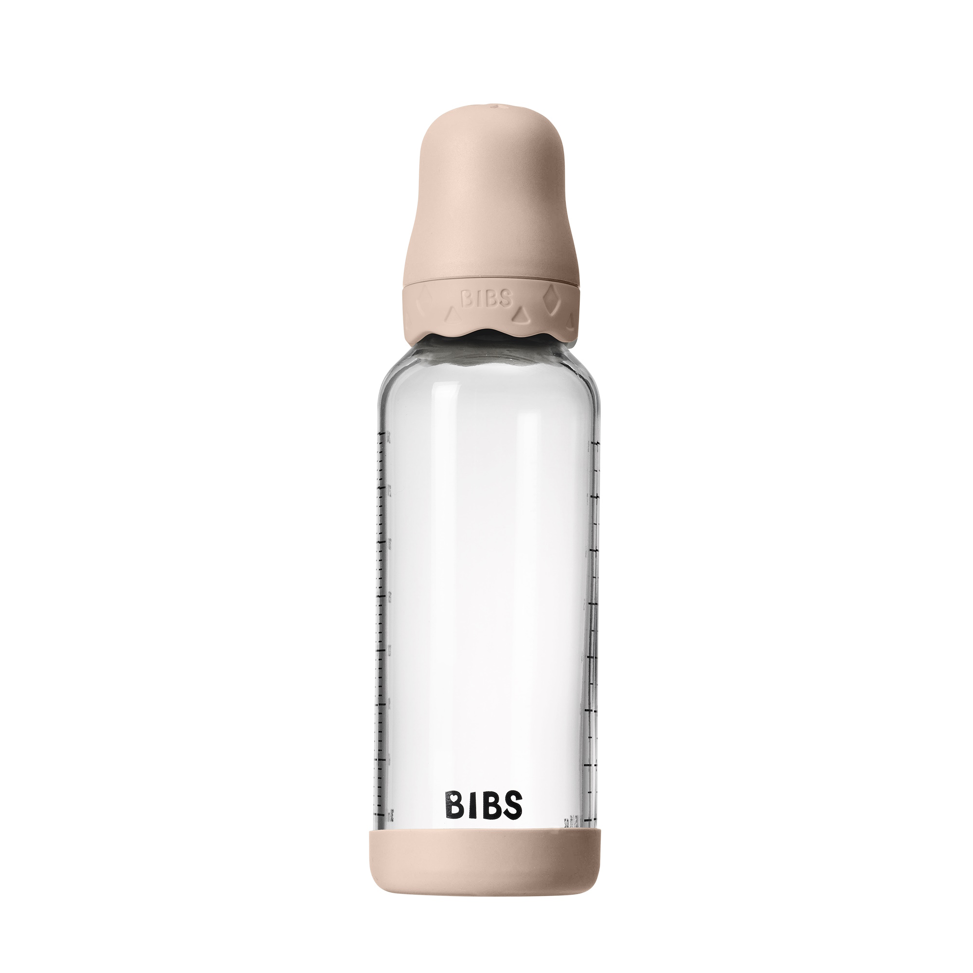 BIBS Baby Glass Boheme Bottle Naturgummi Medium Flow Blush