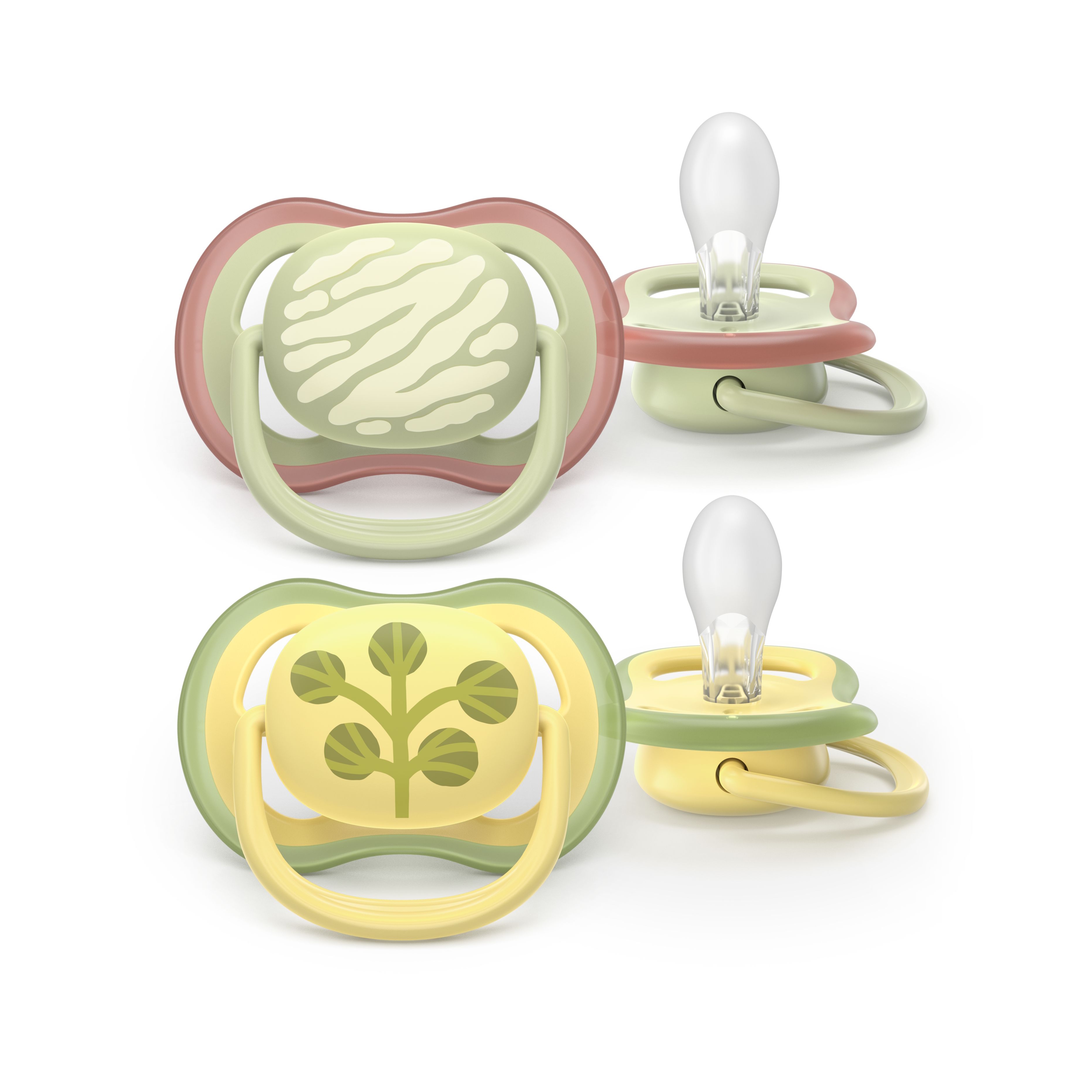 Philips Avent Pacifier ultra air, 18+m, Grøn / gul, motiv