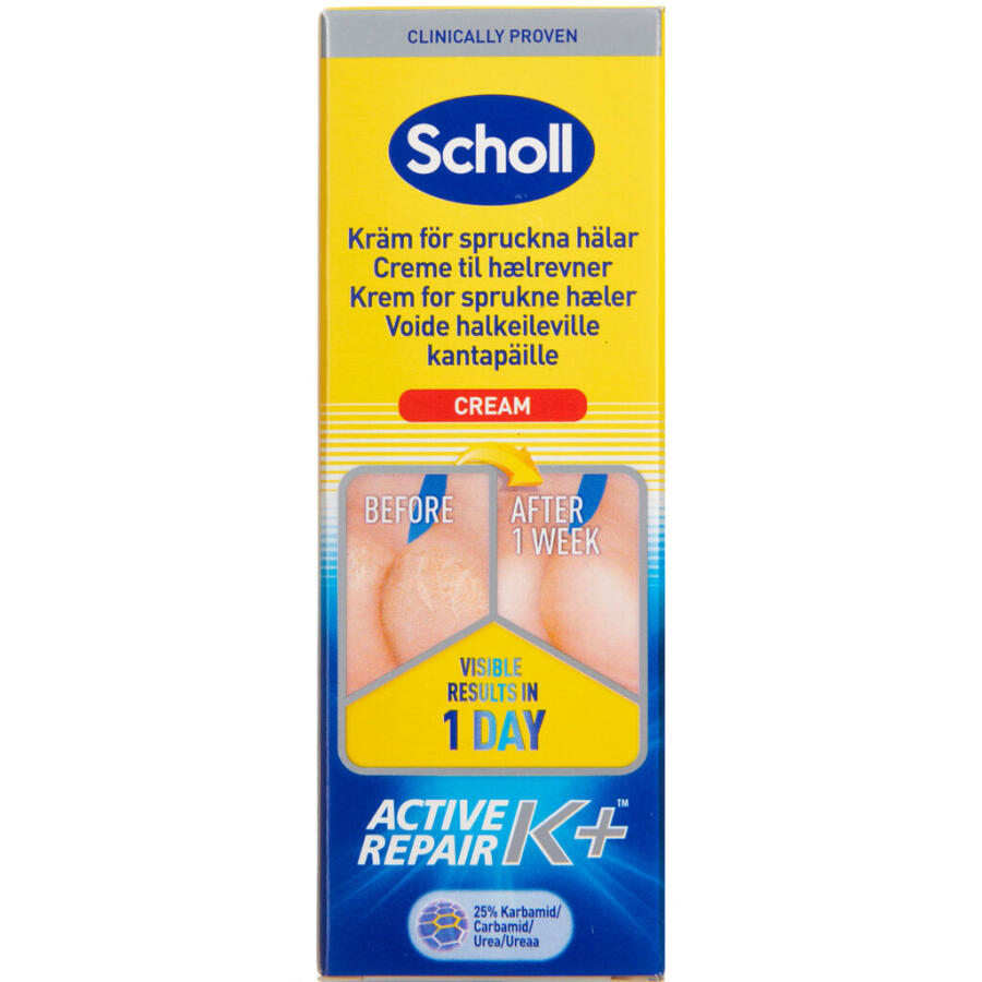 Scholl Creme til hælrevner Active Repair K+