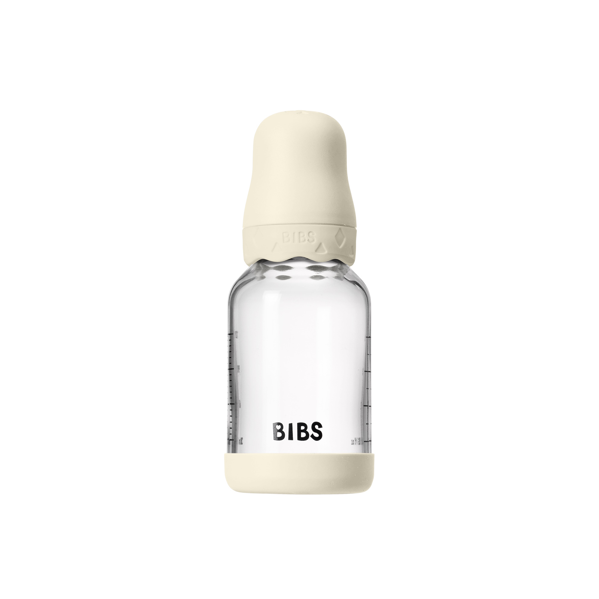BIBS Baby Glass Boheme Bottle Naturgummi Slow Flow Ivory