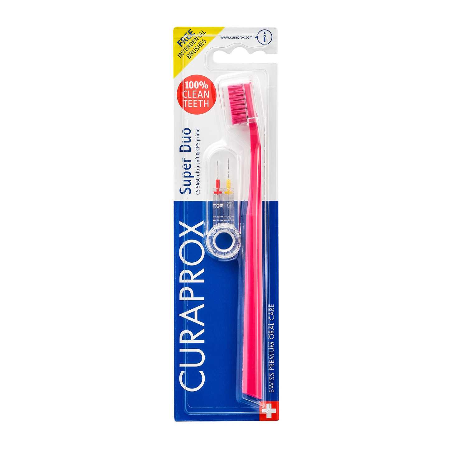 Curaprox 5460 Ultrasoft Tandbørste + 2 stk. Mellemrumsbørste