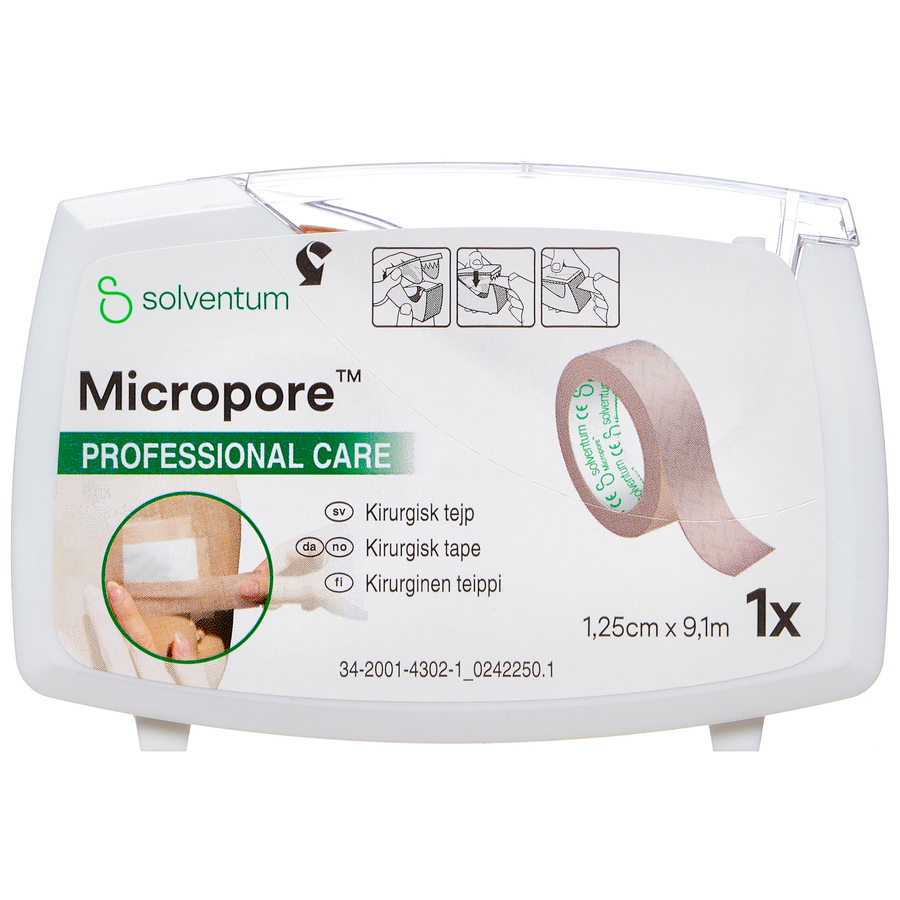 Micropore Tape Med Dispenser 1,25cm X 9,1m Brun