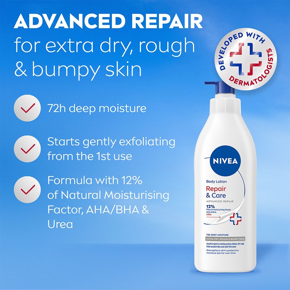 NIVEA Repair & Care Advanced Body Lotion med pumpe