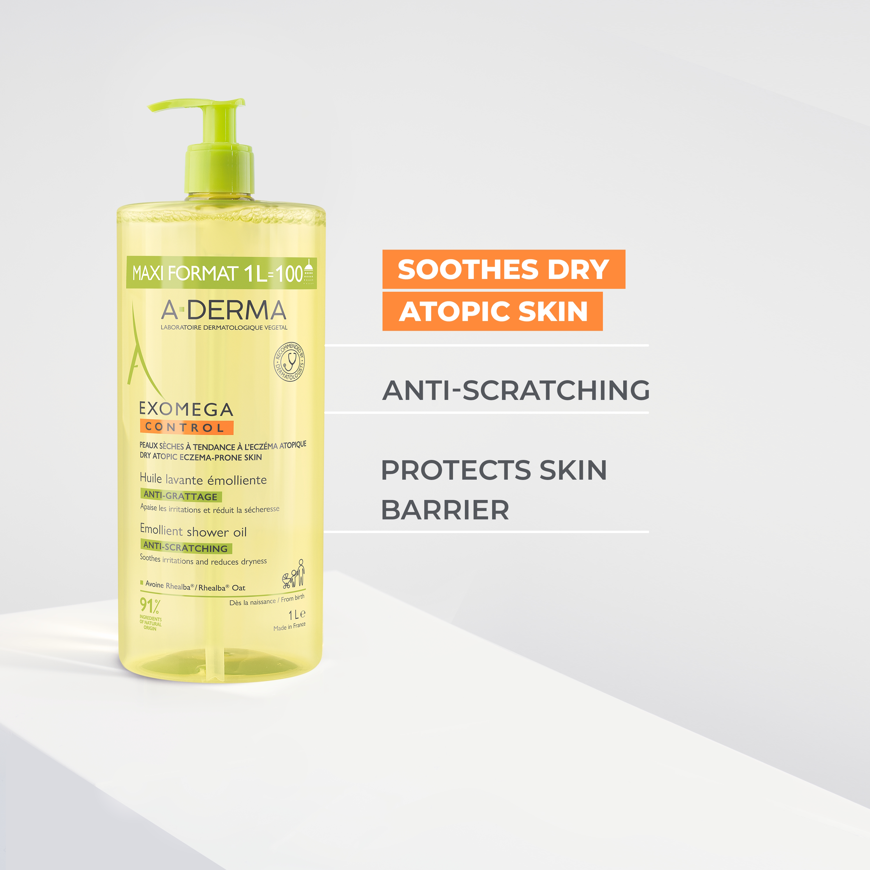 A-Derma Exomega Control Shower Oil
