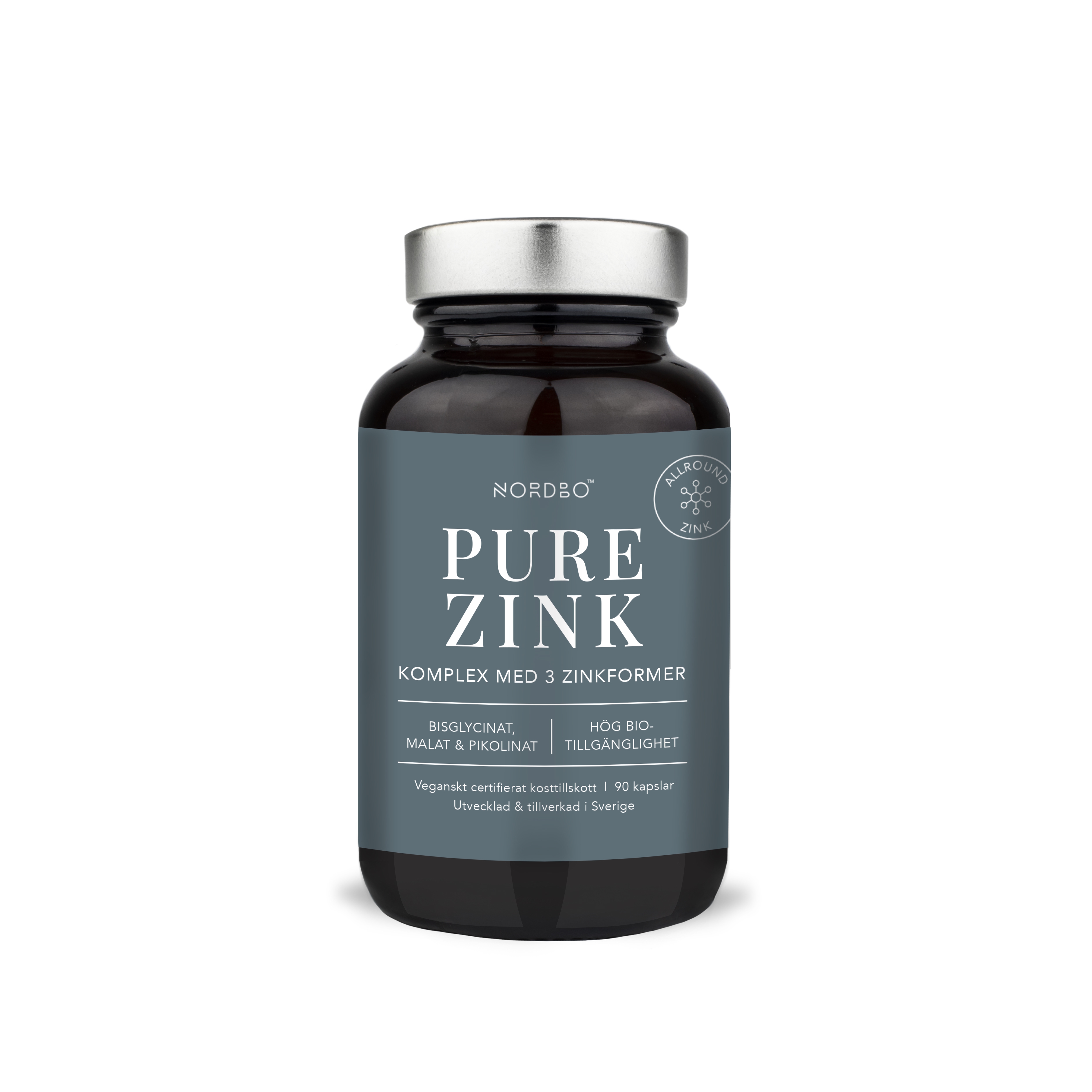 NORDBO Vegan Pure Zink 90 kapsler
