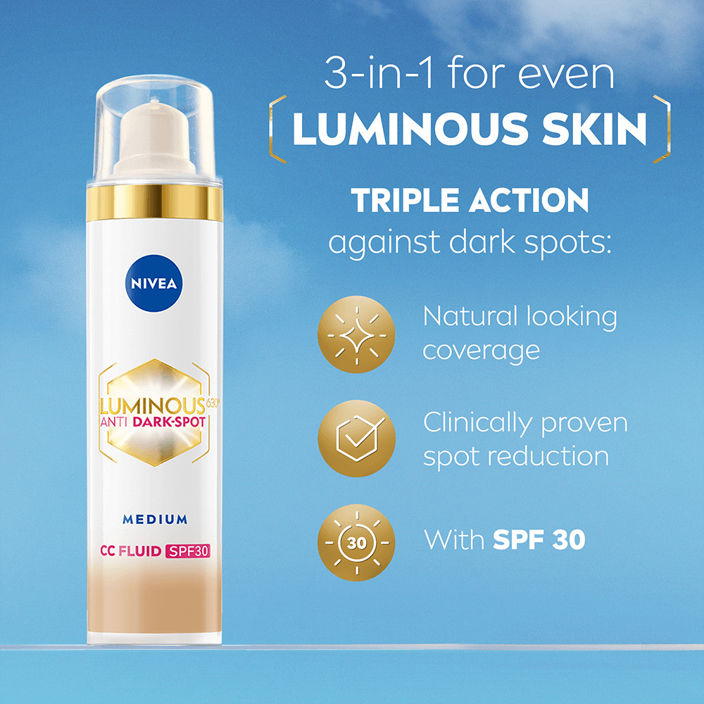 NIVEA Luminous630 CC Fluid SPF30 3in1 Medium