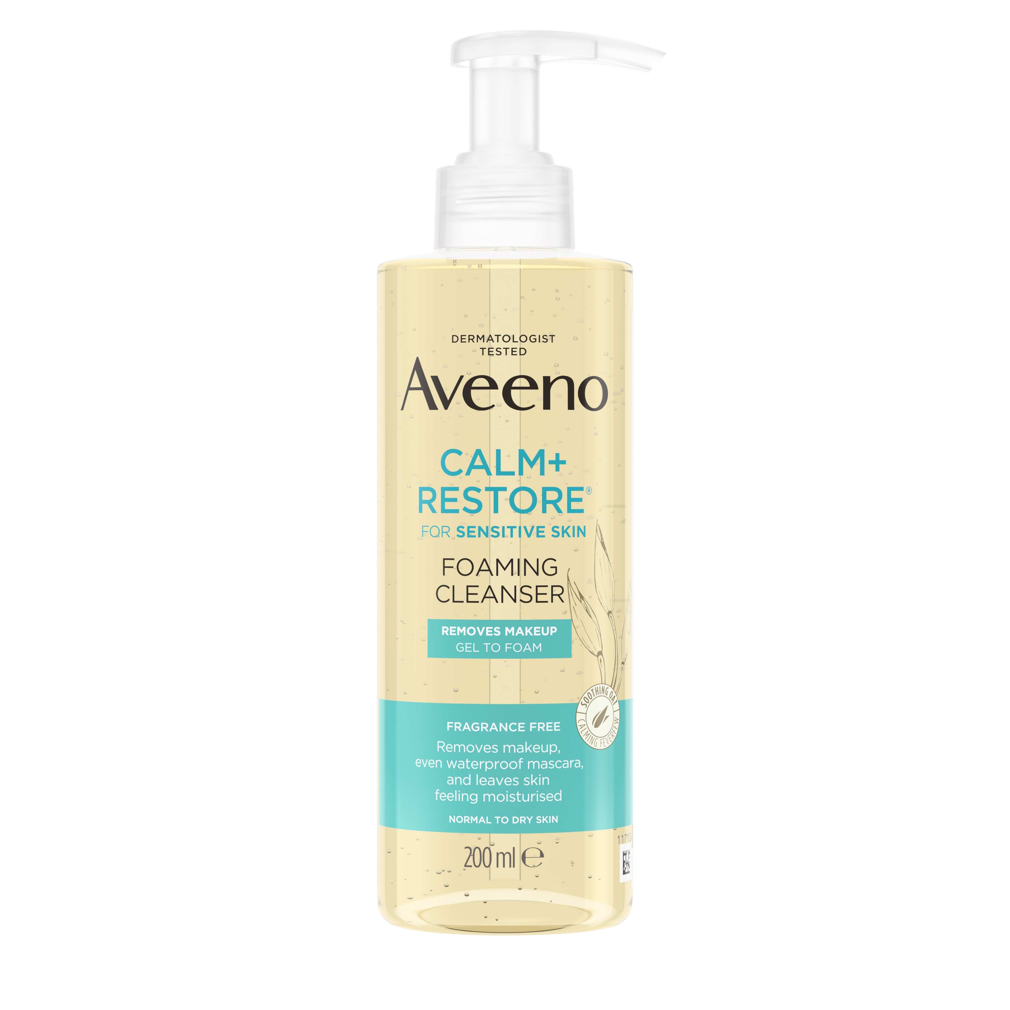 Aveeno Face Calm+Restore Foaming Make Up Removing Cleanser