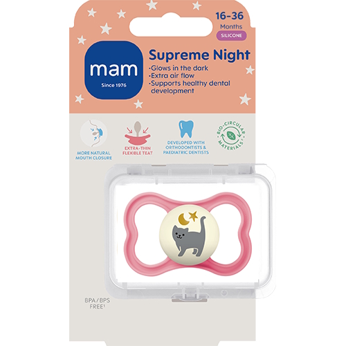 MAM Supreme Night 16-36m Silk 1p Box H Pink