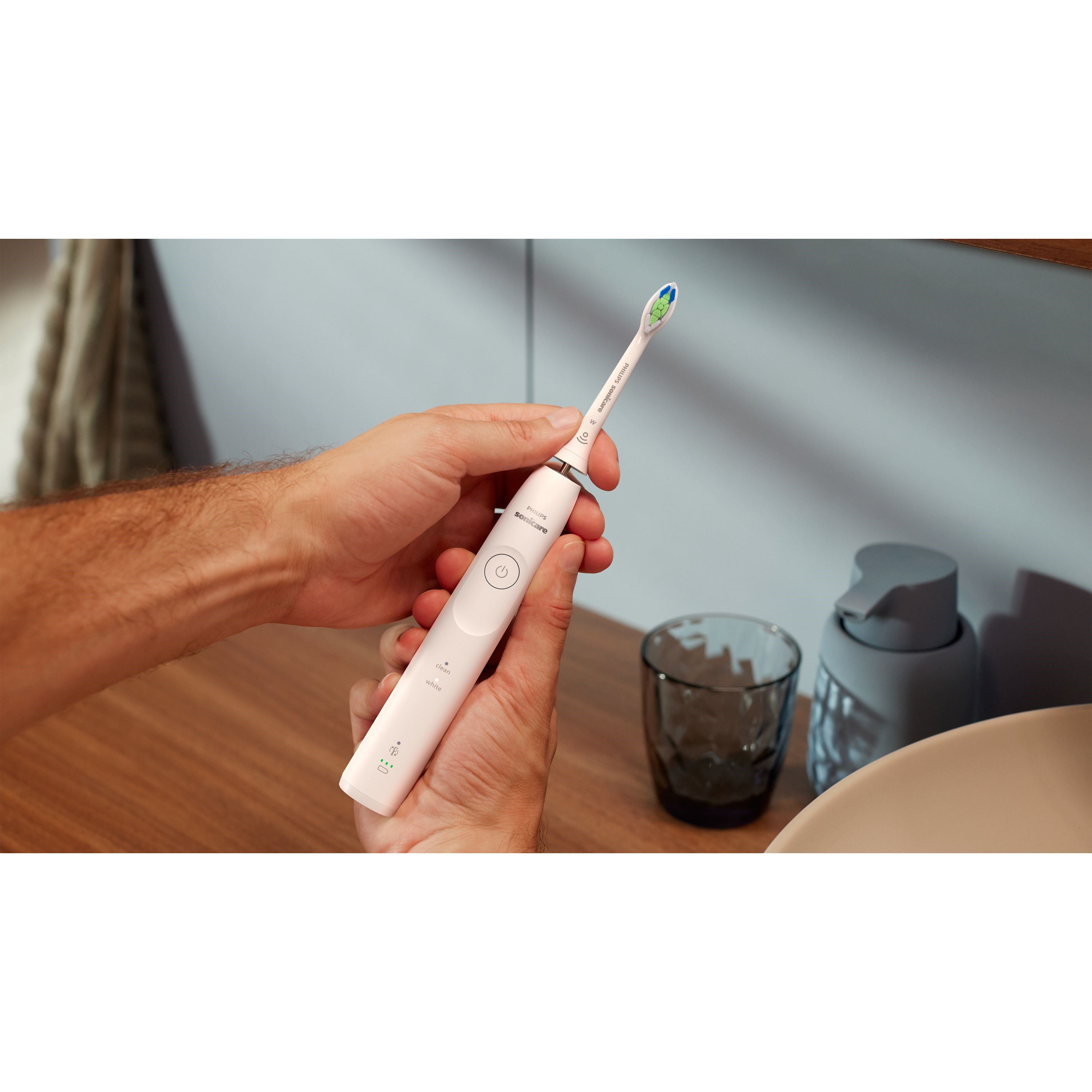 Philips Sonicare 5500 Series Genopladelig Sonisk Tandbørste Hvid