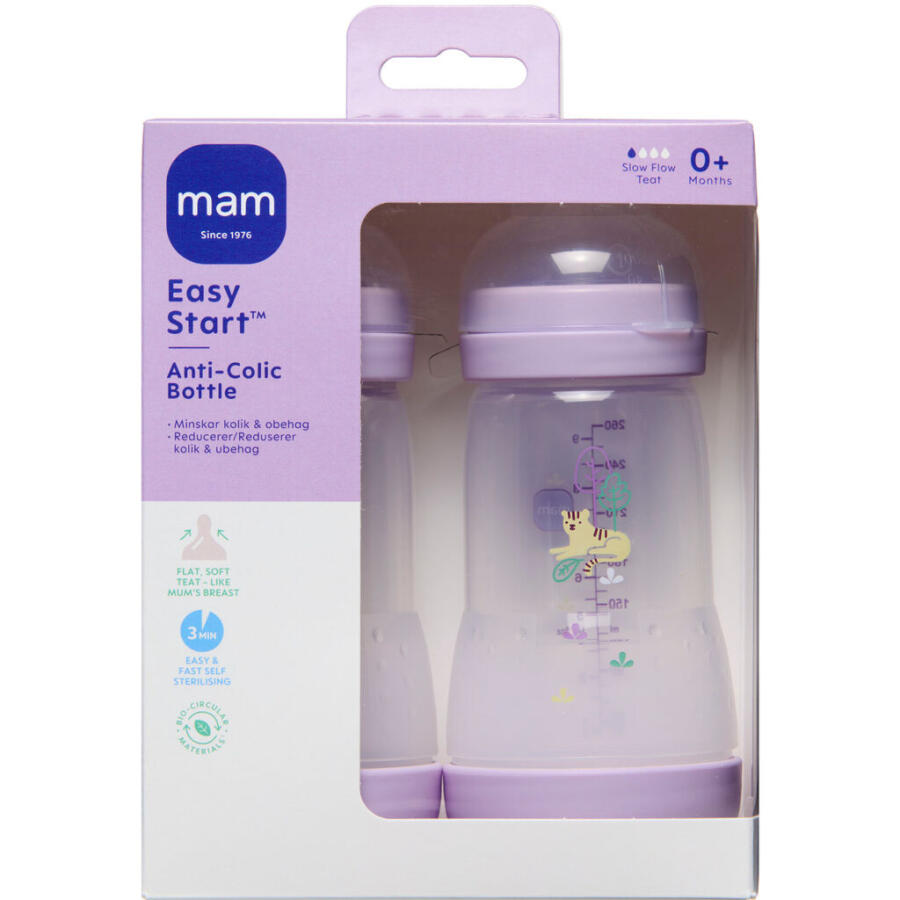 MAM Anti-Colic Sutteflaske assorterede farver