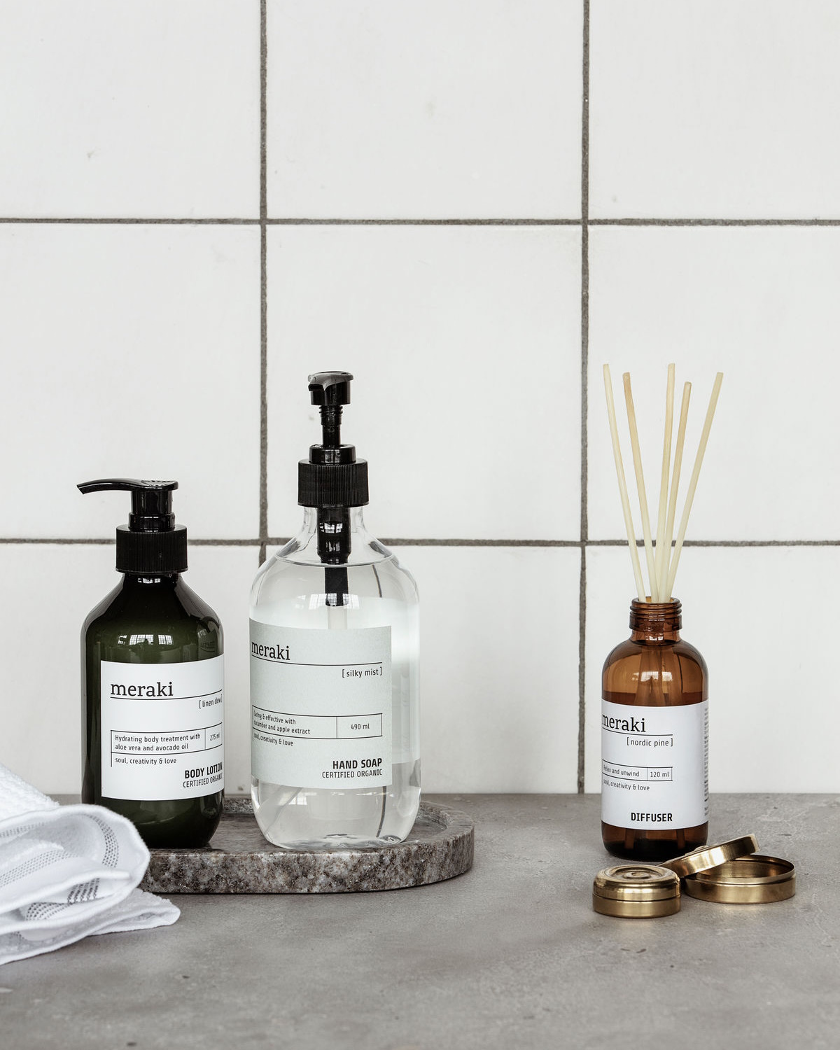 Meraki Body Lotion, Linen Dew