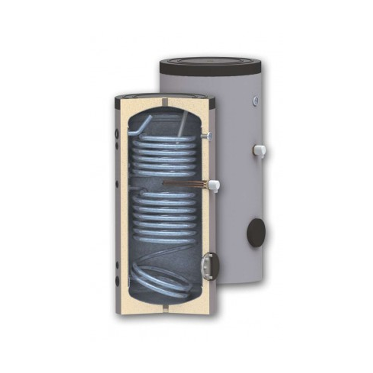 Solvarmebeholdere - med isolering