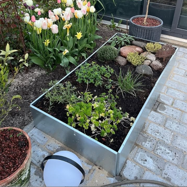 Land Classic – Aflange højbede, galvaniseret 80x160