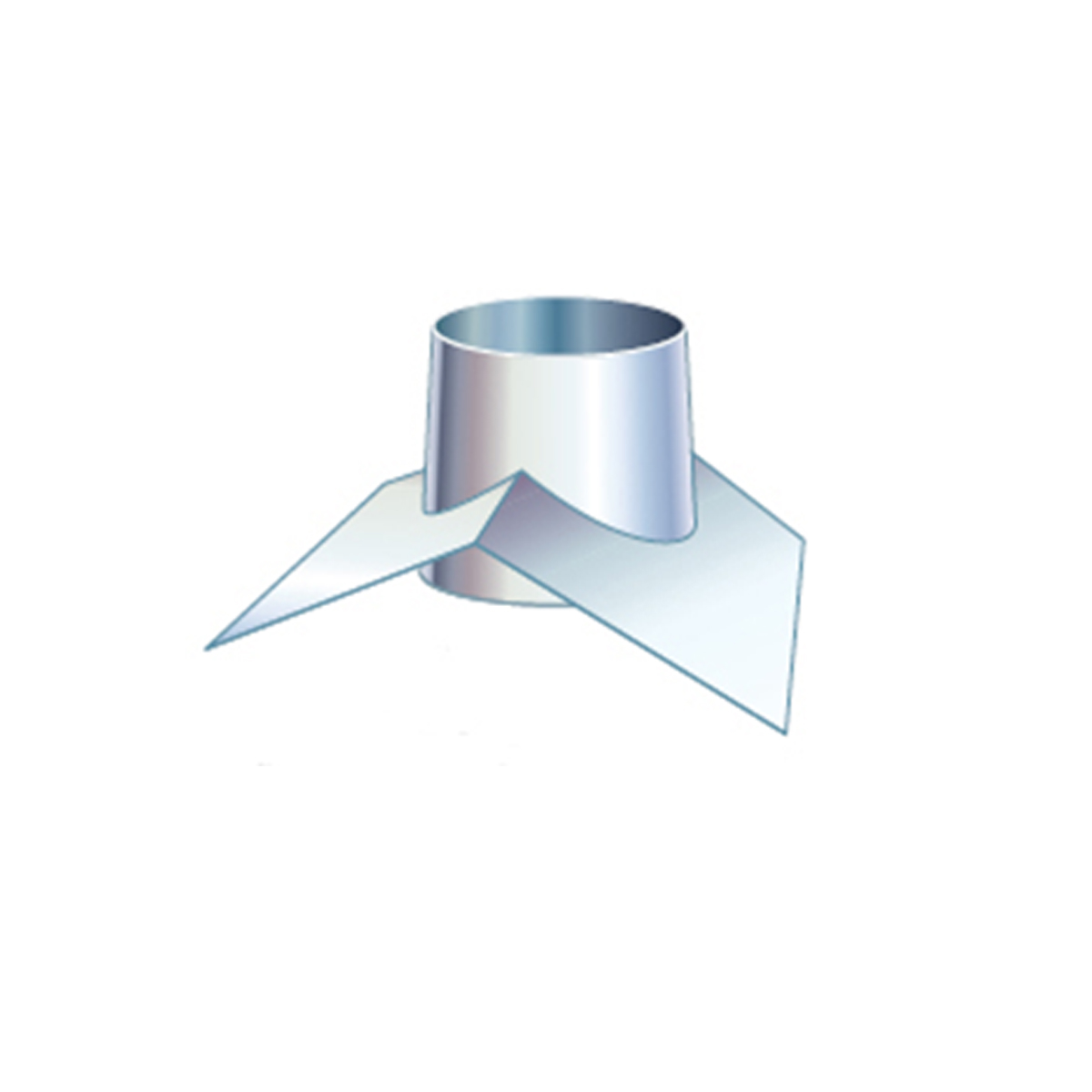 Metalbestos inddækning, tagryg