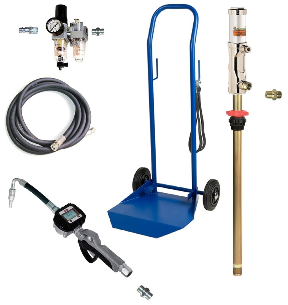 Tromlevogn til 1/4 tromle - komplet pumpesæt