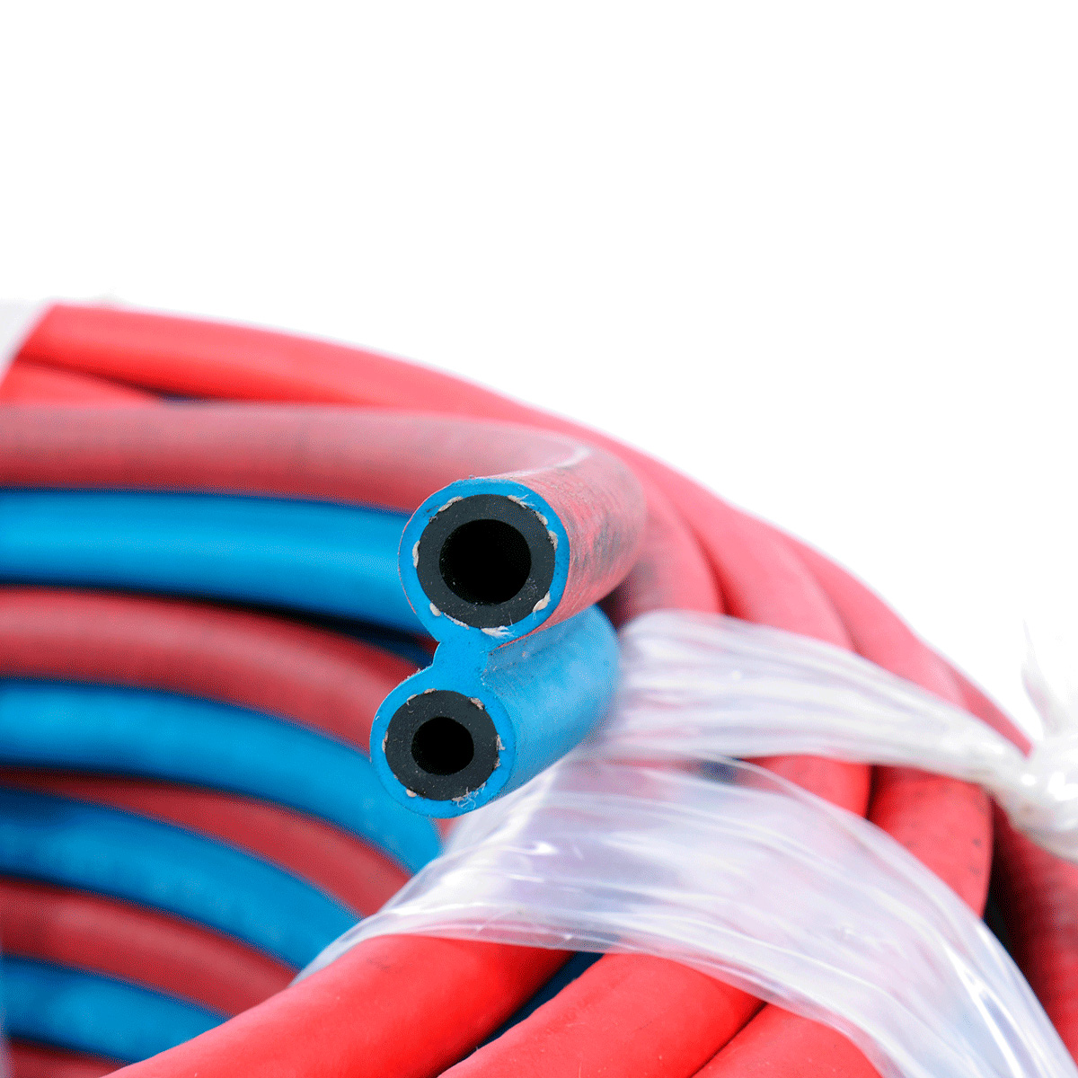 Tvillingeslange til ilt og gas. svejseslange