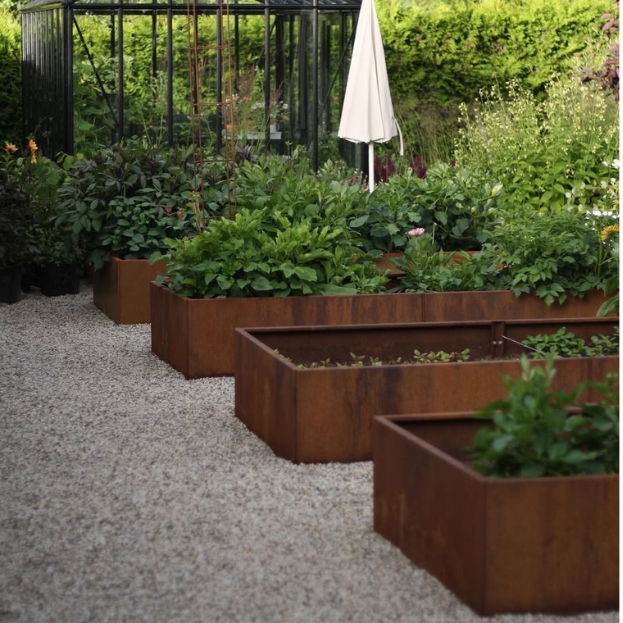 Land Modern Højbed 120 cm i corten rust