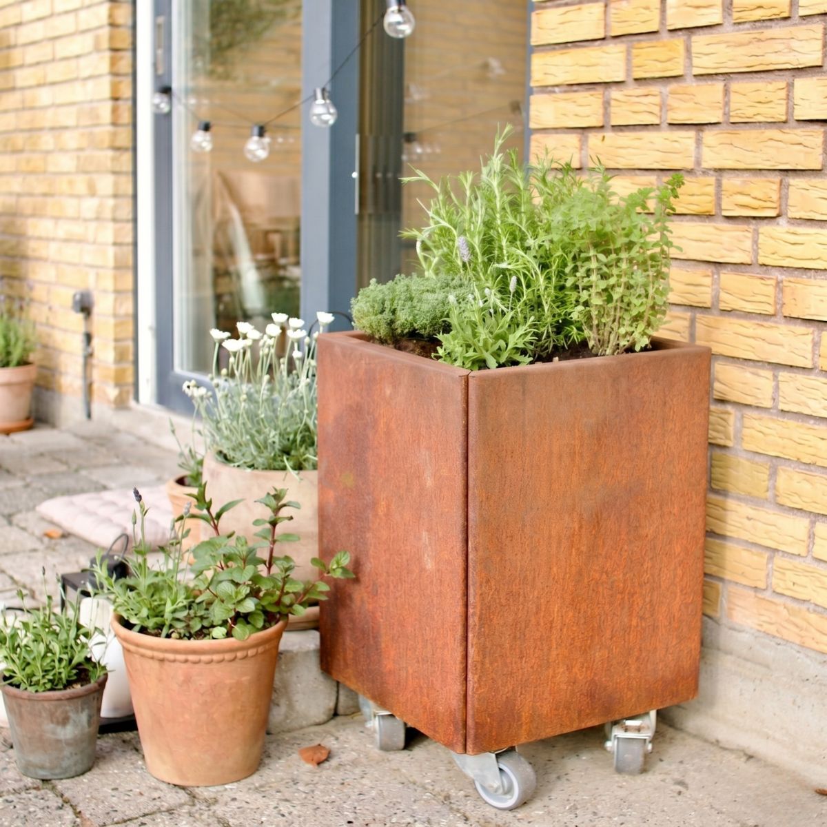 Plantekasse corten højde 60 cm 