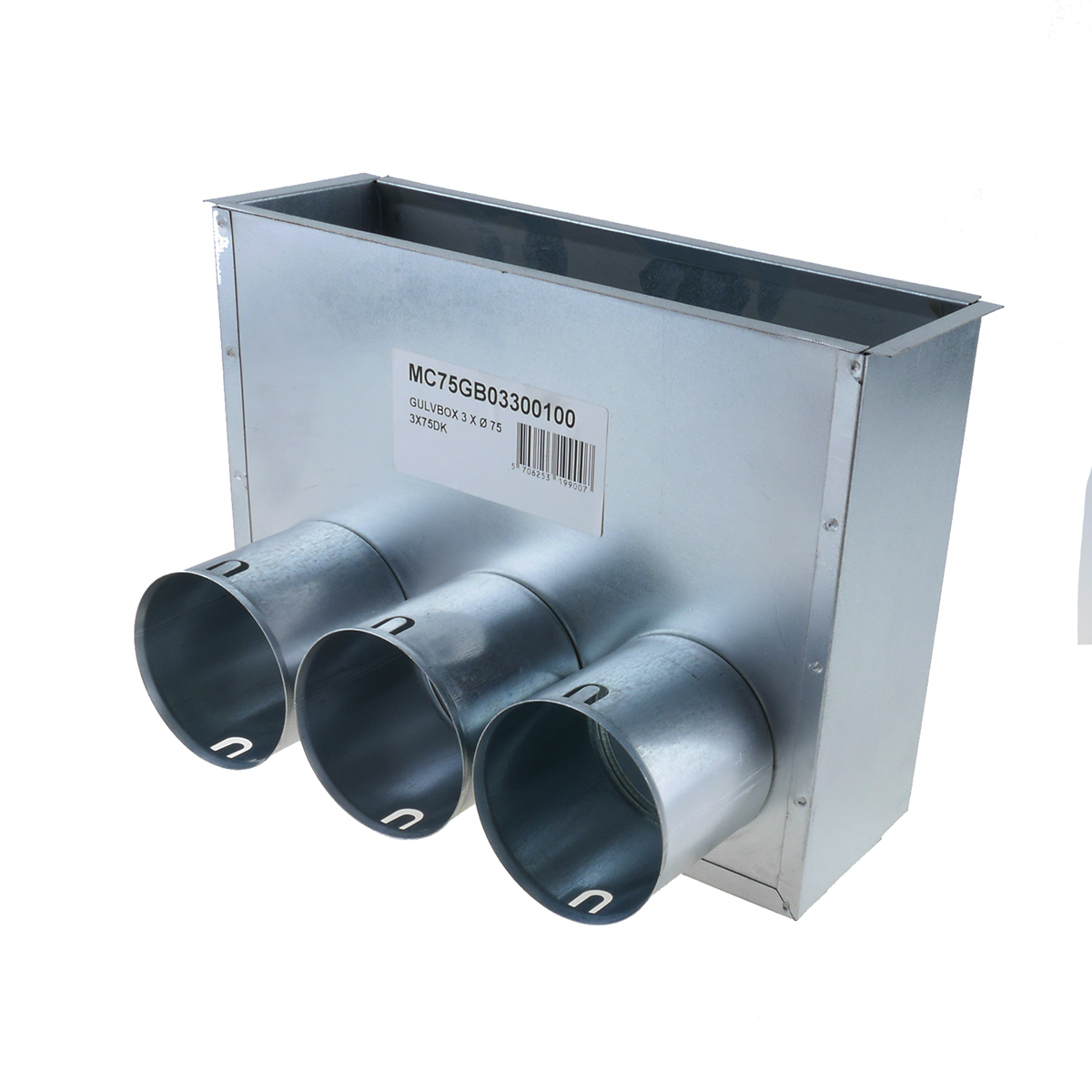 TriaAir Gulvboks - 3 muffer ø75 H400