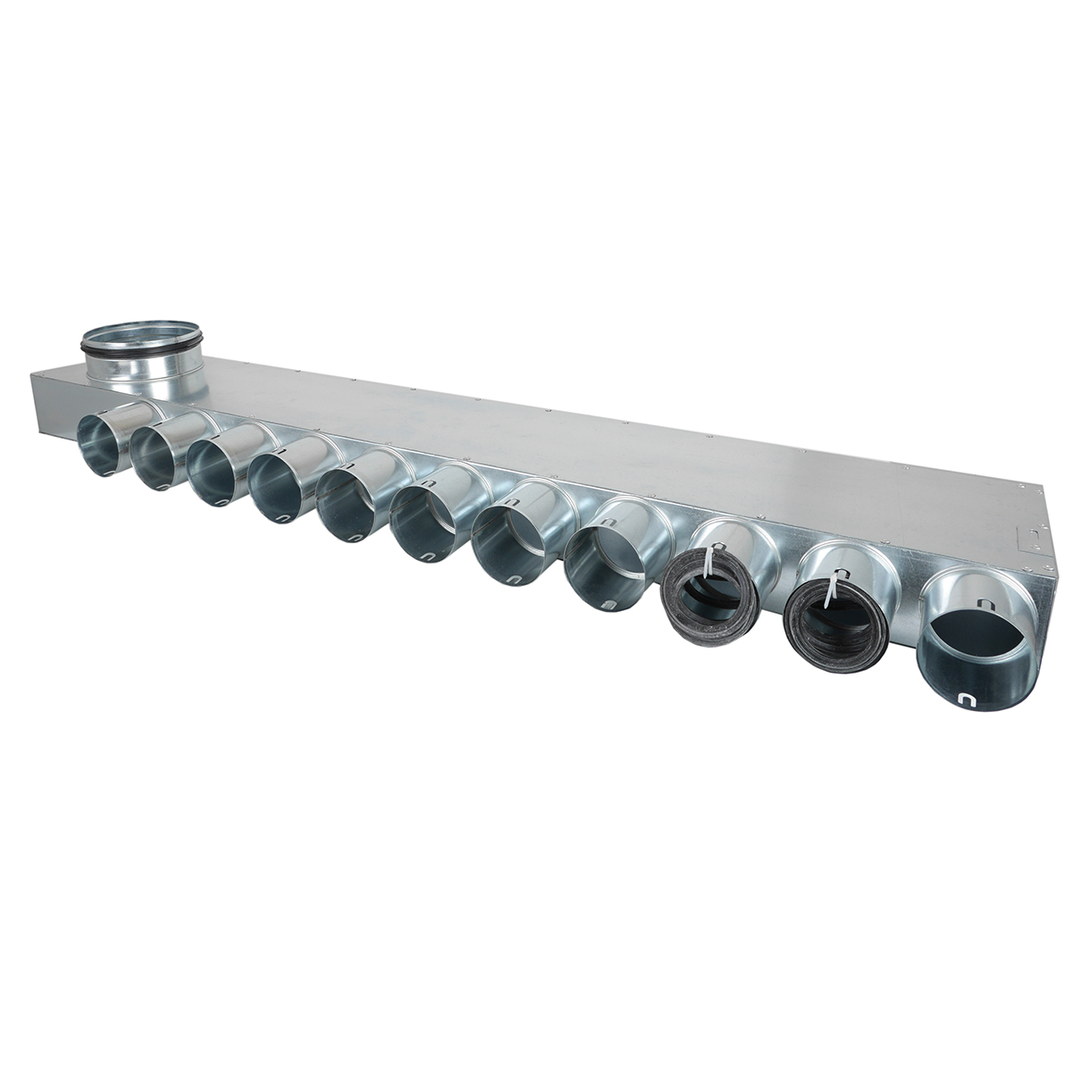 TriaAir Fordelerboks - ø160 nippel, 11 muffer - ø75 (venstre)