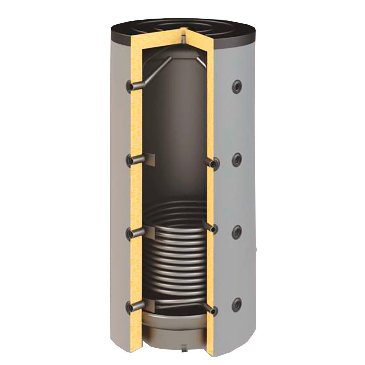 Akkumuleringstanke med solspiral